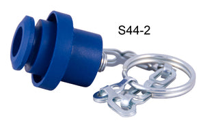 S44-2  |  1/4" Molded Rubber Dust Plug with Chain