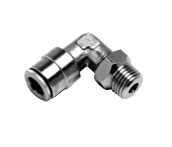 226-13756-4  |  Push-In Male Elbow Fitting Rotatable with Knurled Collar
