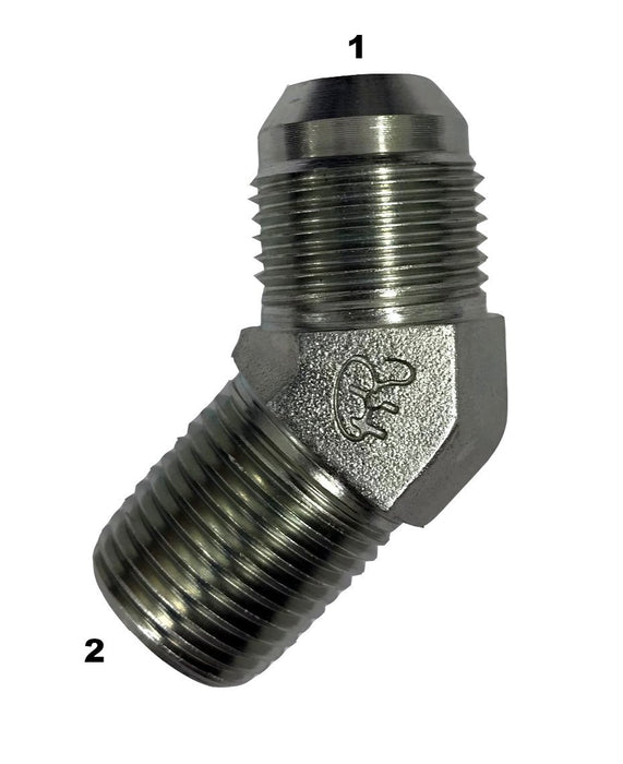 2503  |  Male JIC to Male Pipe Adapter 45 Degree Elbow