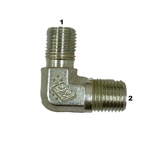 3828  |  Male BSPP to Male Pipe 90 Degree Adapter
