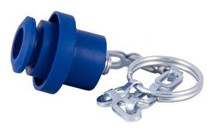 S44-3  |  3/8" Molded Rubber Dust Plug with Chain